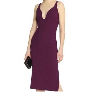 Cinq A Sept Ara Midi Dress in Raspberry Purple